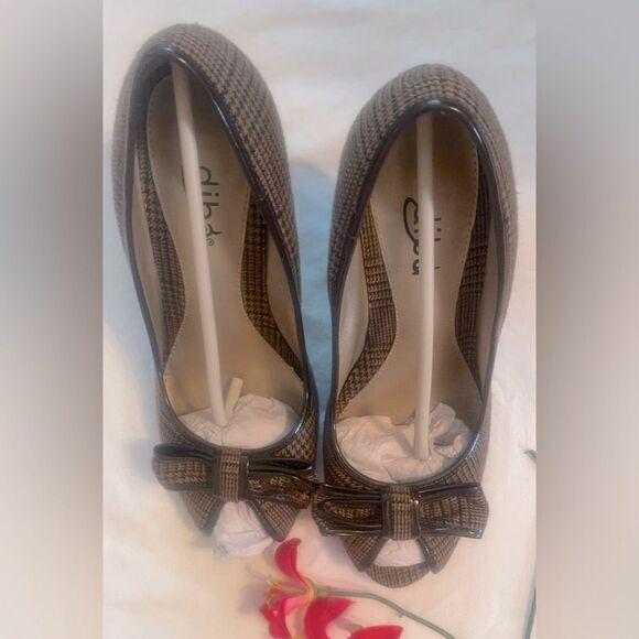 Diba classic peep-toe plaid heels with bow-detail! - Picture 5 of 15